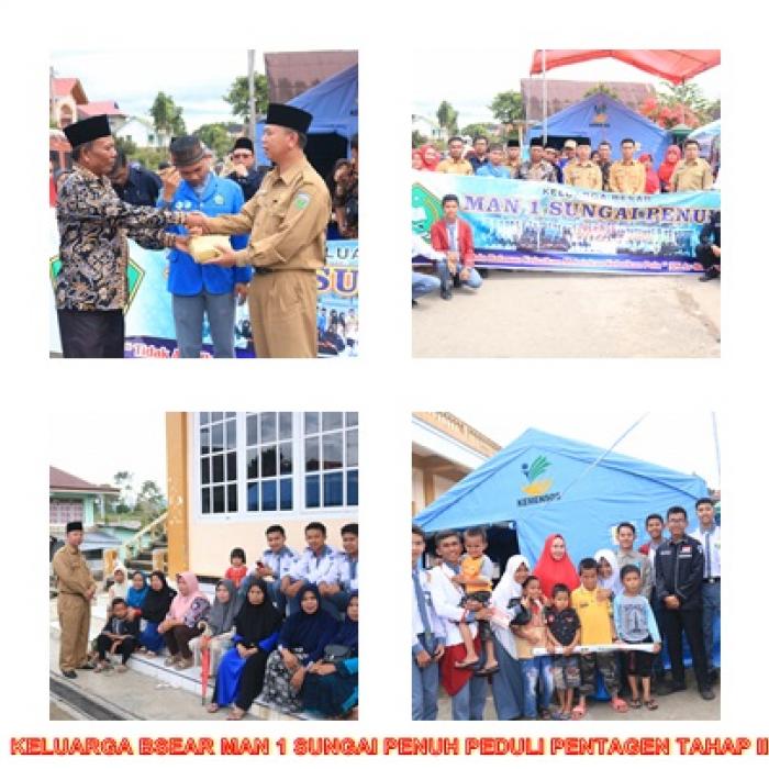 MAN 1 SUNGAI PENUH PEDULI TAHAP II SALURKAN BANTUAN SOSIAL UNTUK BENTROKAN DI PENTAGEN