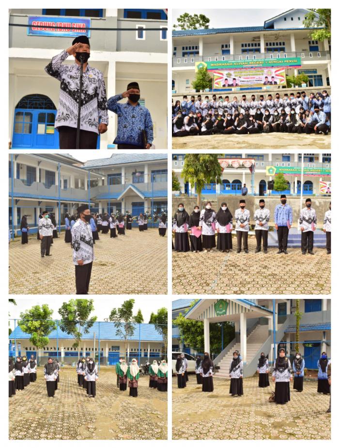 UPACARA PERINGATAN HARI GURU NASIAONAL KE 75 TAHUN 2020 DI MAN 1 SUNGAI PENUH