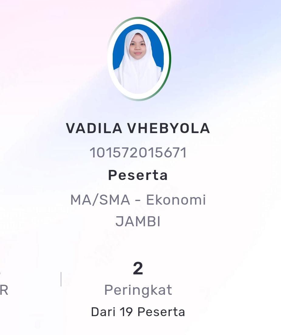 Siswi dari MAN 1 Sungai Penuh Meraih Juara 2 di KSM Tingkat Provinsi