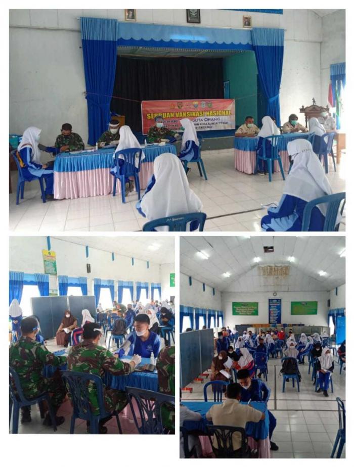 SISWA SISWI MAN 1 SUNGAI PENUH IKUT SUKSESKAN PROGRAM VAKSINASI 