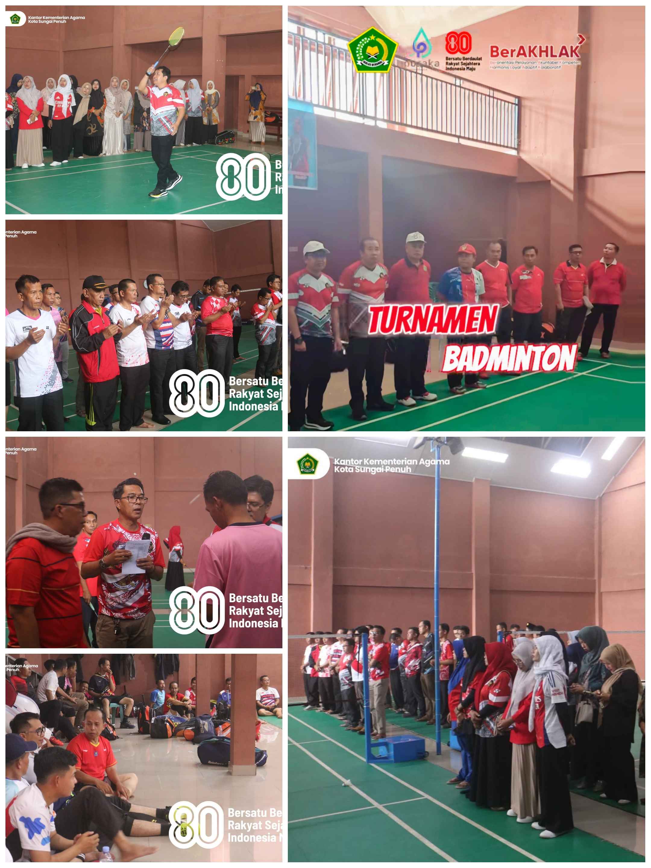 MAN 1 Kota Sungai Penuh Turut Memeriahkan Turnamen Badminton HUT RI ke-80 Yang Diadakan Kemenag Kota Sungai Penuh