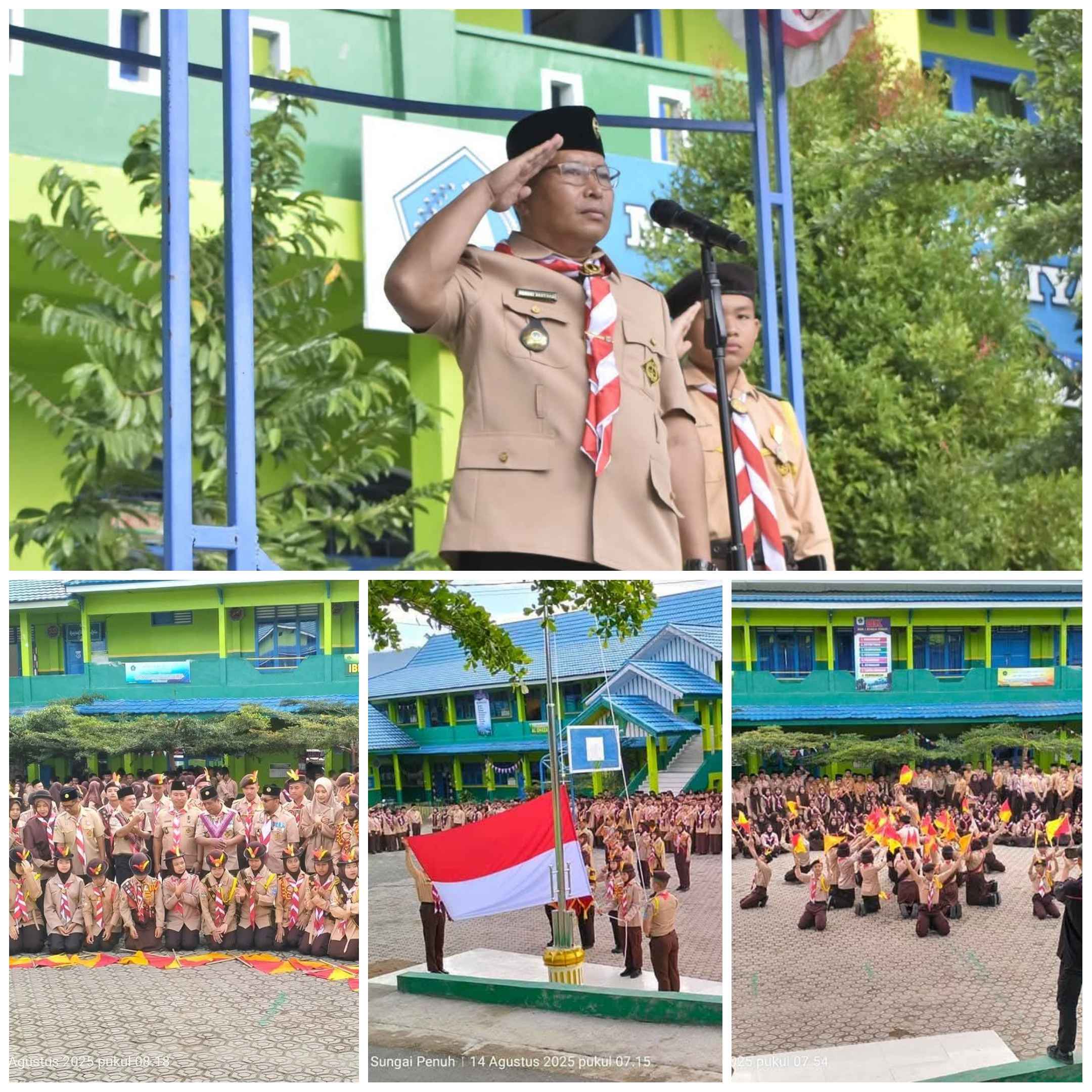 MAN 1 SUNGAI PENUH MELAKSANAKAN UPACARA PERINGATAN HARI PRAMUKA KE 64 TAHUN 2025