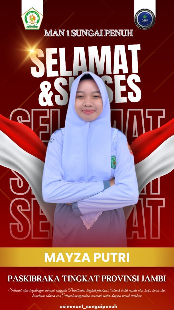 Siswi MAN 1 Sungai Penuh Lolos Paskibraka Tingkat Provinsi Jambi 2026
